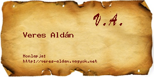 Veres Aldán névjegykártya